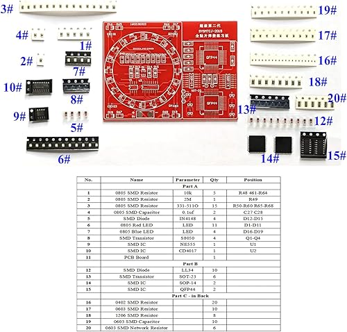 Miniatura 2 de ISolderStore Kit de práctica de soldadura SMD SMT Kit DIY electrónica DIY Kits de soldadura proyecto de soldadura Junta de entrenamiento