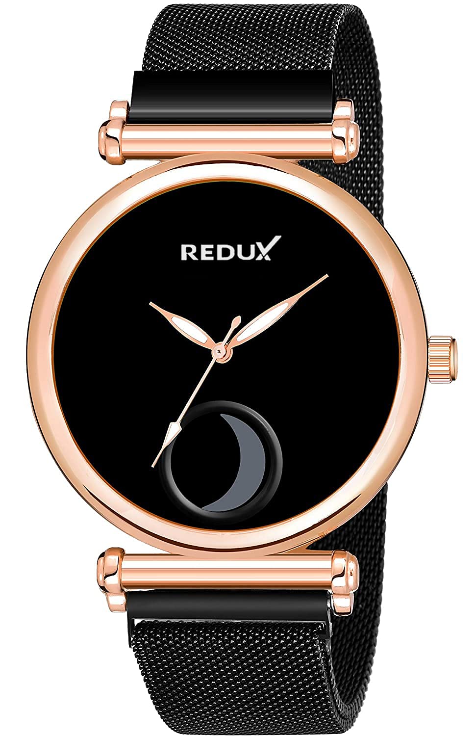 REDUX Analogue Moon Black Dial Men’s Watch (B09B42S559) Amazon Price History, Amazon Price Tracker