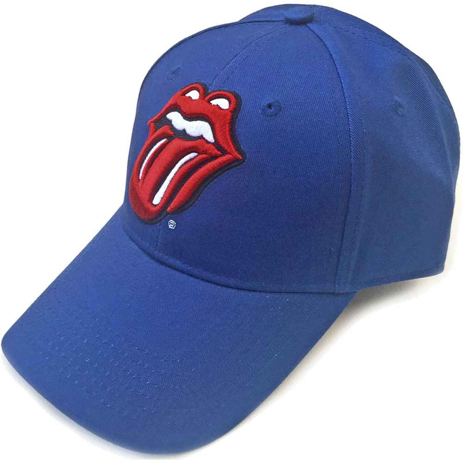 Rock Off Officially Licensed Products Men's Blue Rolling Stones The Baseball Cap - Classic Tongue