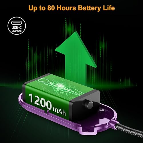 Miniatura 30 de Gritin Luz de libro recargable para leer en la cama con 19 LED y función de memoria, cuidado de los ojos, 3 temperaturas de color, 5 niveles de Negro