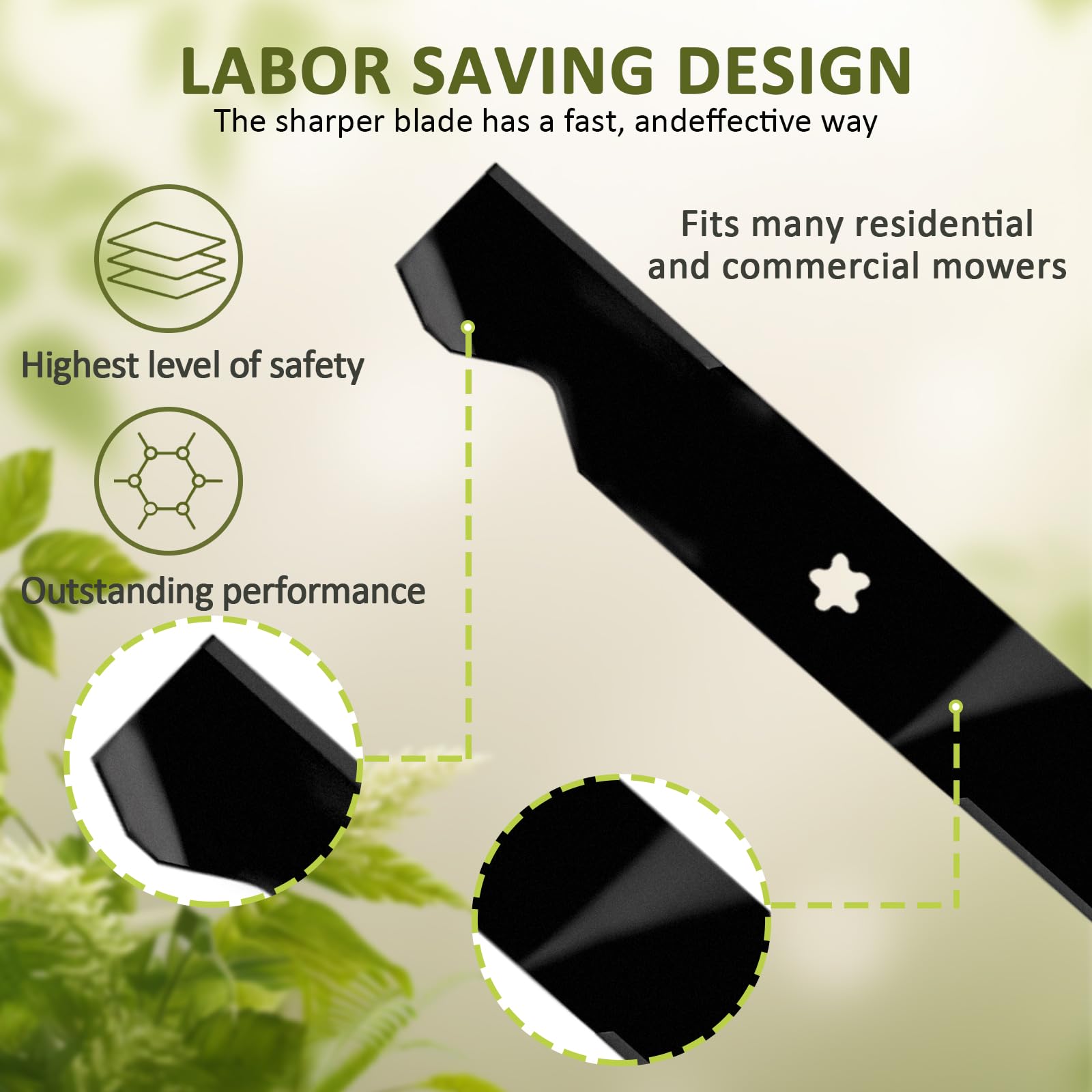 Amazon.com : Qopaw Lawn Mower Blades Z254 54 Inch Deck Compatible