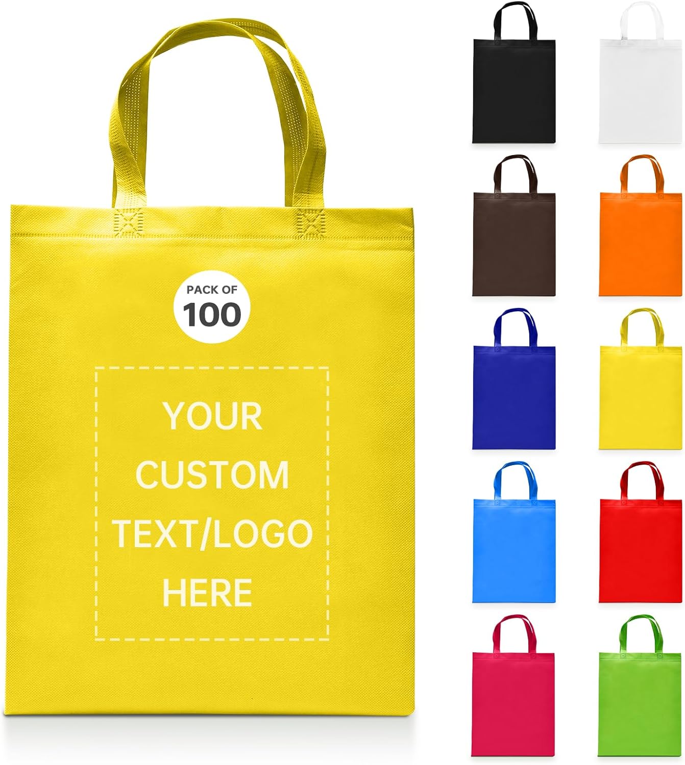 Customizable Tote Bags-100 Ideal for Sales,Business Activities,shopping,Parties,store,advertisement