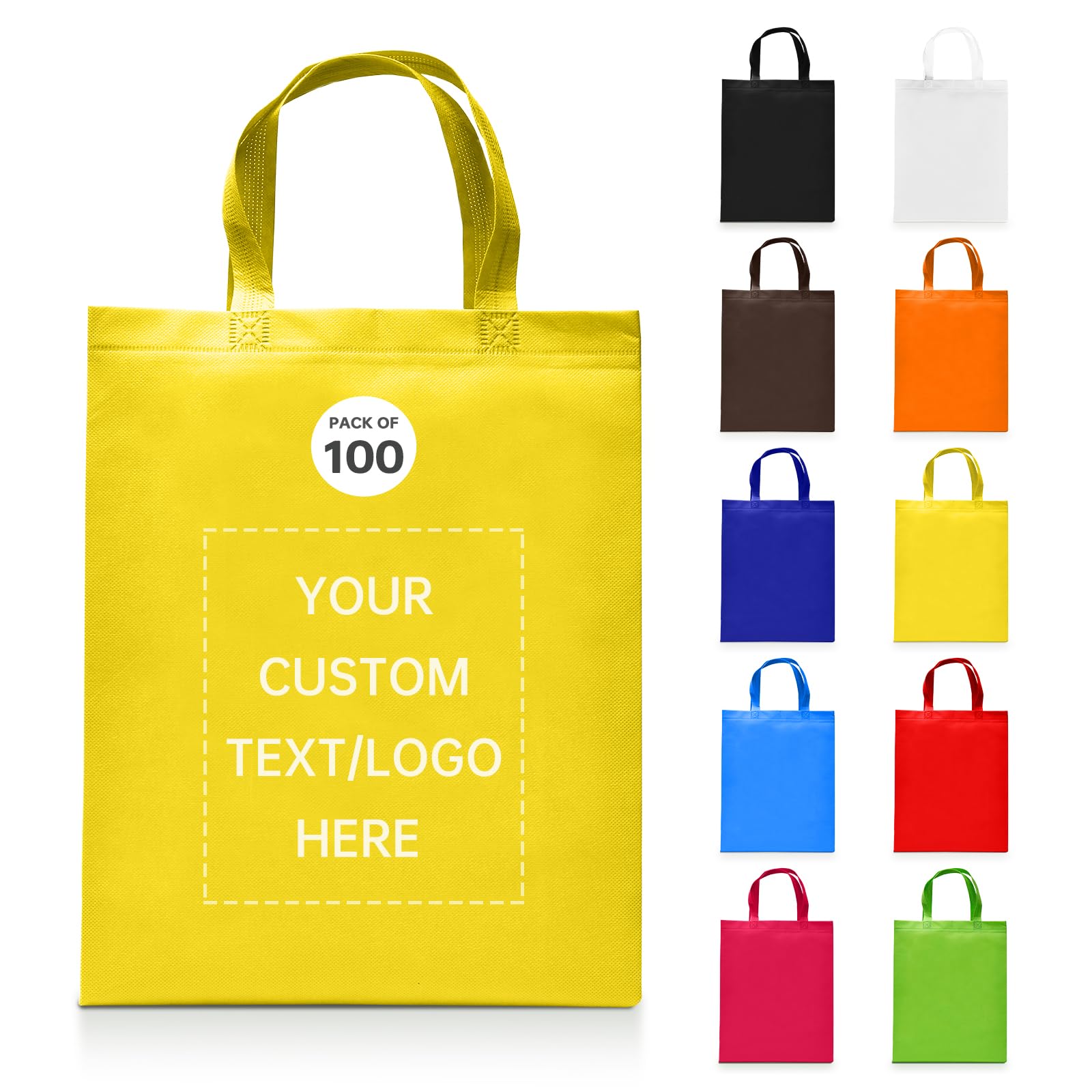 JEOHLORY Customizable Tote Bags-100 Ideal for Sales,Business Activities,shopping,Parties,store,advertisement
