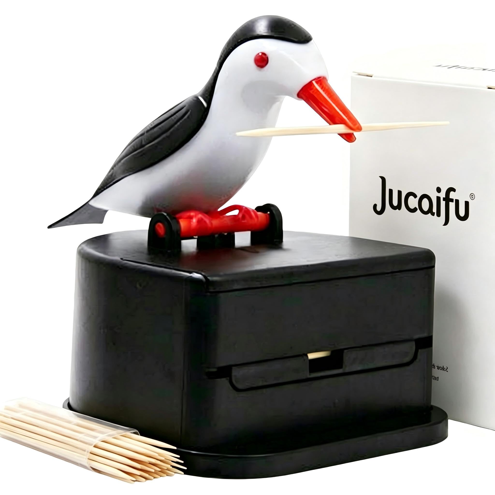 Little bird toothpick dispenser With toothpick, toothpick holder (black)