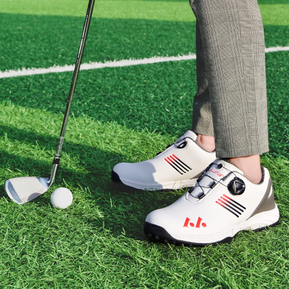 Scarpe da Golf da Uomo Scarpe da Golf da Golf Scarpe da Golf in Pelle da Uomo Scarpe da Uomo Antiscivolo Comfort Traspirante Design con Fibbia Girevole