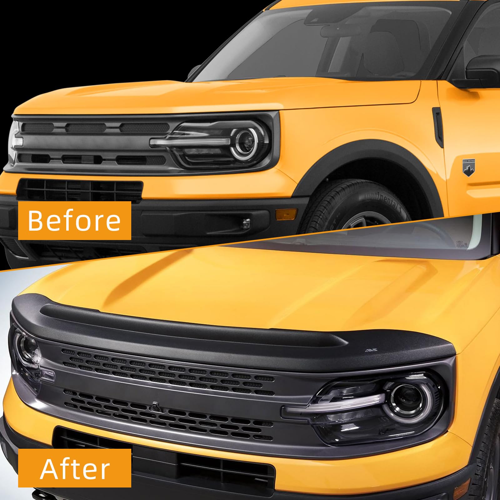 Dilomber Hood Bug & Stone Deflector Hood Protector Compatible with Ford Bronco Sport 2021-2025 Hood Protection Shield, Sand Stone Guard Cover Cap, Black