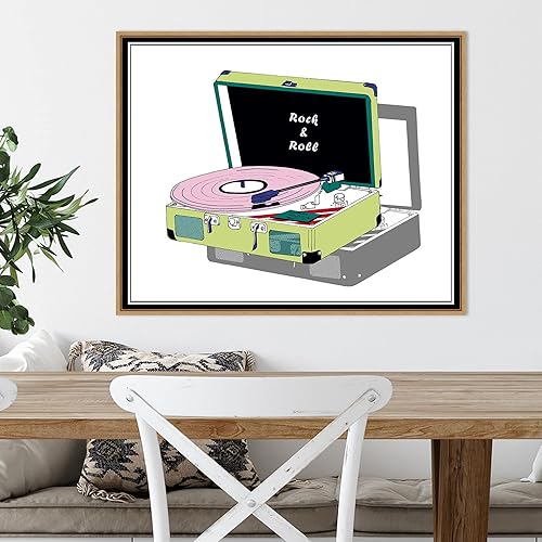 Miniatura 5 de Amanti Art Lienzo enmarcado para pared, 23 x 28 pulgadas, tienda de discos II por Melissa Wang, lienzo enmarcado para pared, obras de arte de