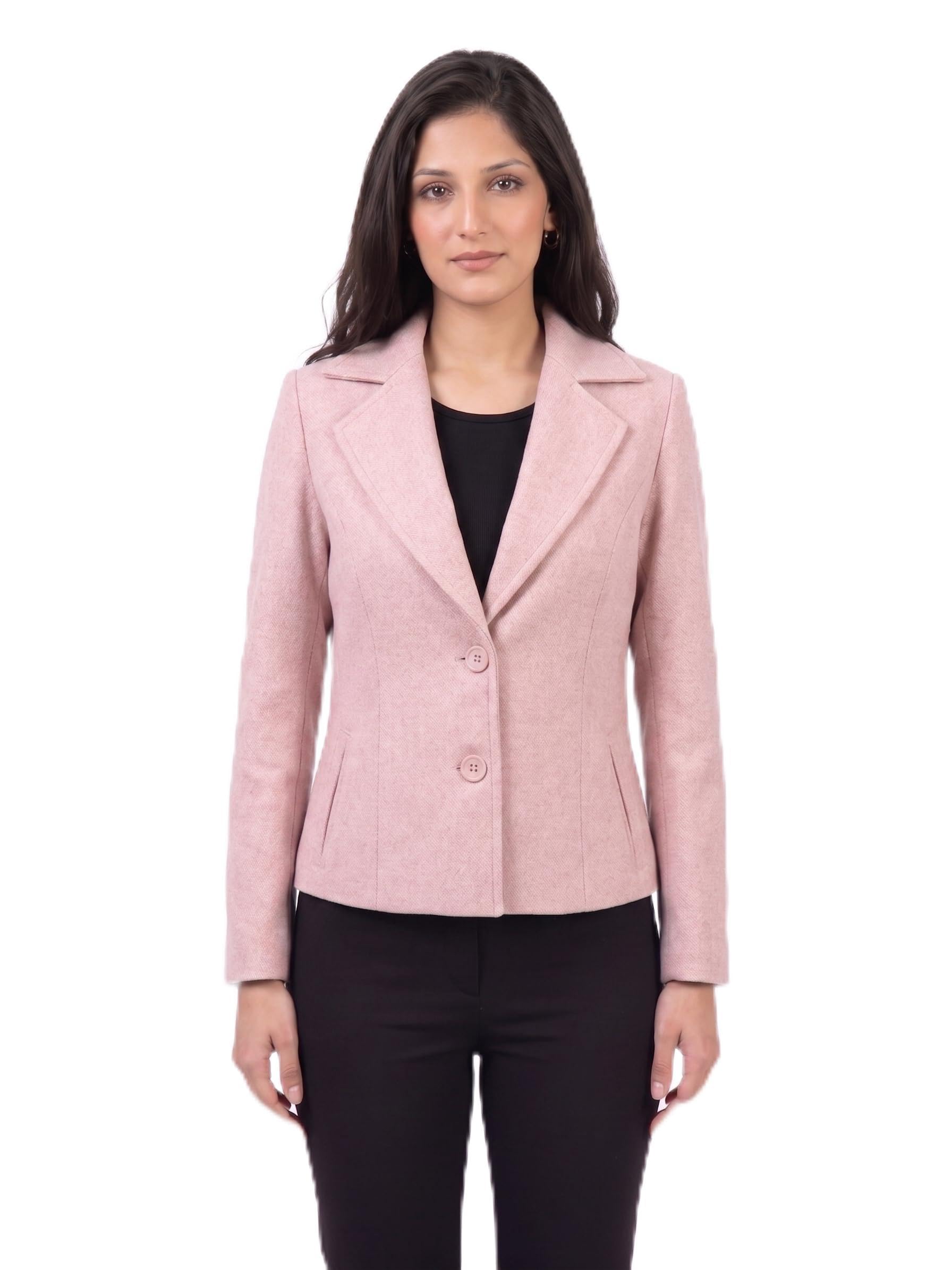 luvy duvy Women's Short Blazer (in, Alpha, L, Regular, Peach)-picture-55