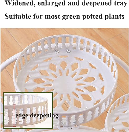 Miniatura 6 de URBERY Soporte de metal para plantas de interior y exterior, estante alto para flores, soportes para macetas con múltiples estantes de hierro