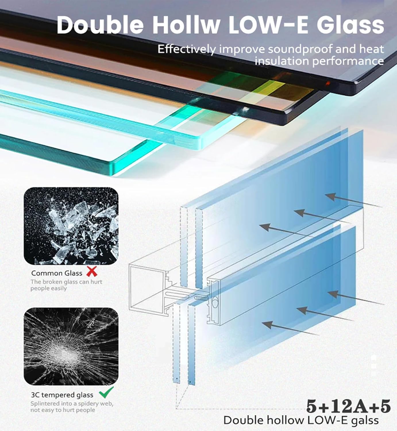 Skylight Roof Window, Roof Accesses Hatch Skylight, Egress Roof Window, Manual Venting Lighting Skylight with Double-Layer Tempered Glass, for Attic/Basement/Sunroom/Shed House,550X550mm