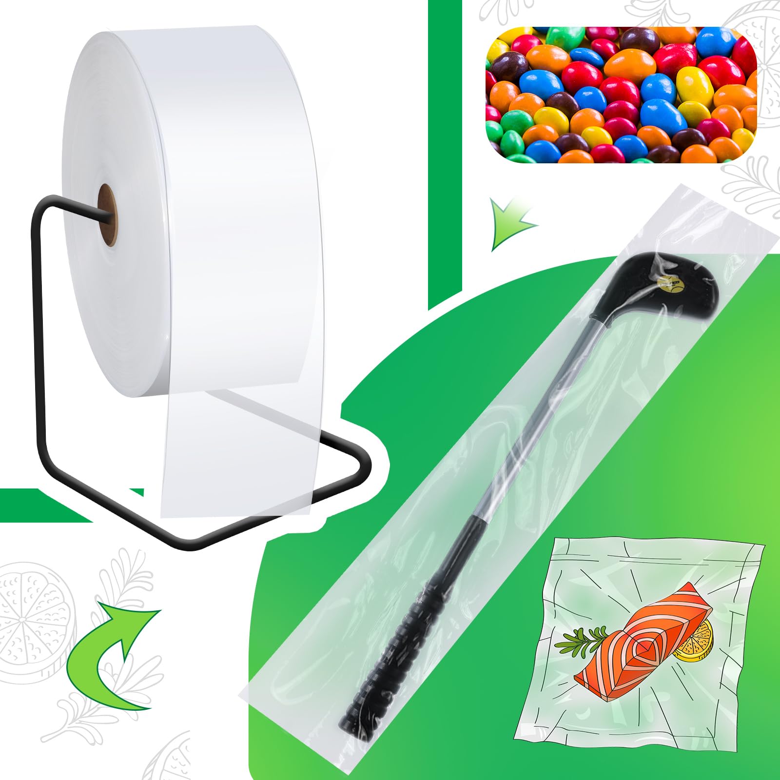 PerKoop Rollo de tubo de polietileno LDPE de 6 mil, rollo de tubo de plástico Candy Lei a granel para embalaje, mudanza y almacenamiento (4 pulgadas de ancho x 500 pies de largo)