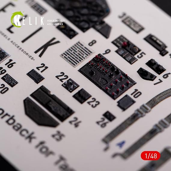 Reskit Kelik K48015 1/48 P-47D Razorback Interior 3D Decals for Tamiya kit