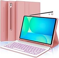 Vista 30 de Funda para teclado para Samsung Galaxy Tab S6 Lite de 10.4 pulgadas 2024 2022/2020 SM-P610/P613/P615/P619, funda para teclado Bluetooth inalámbrico