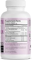 Vista 2 de Bronson Suplemento vitamínico extra fuerte para cabello, piel y uñas con biotina para mujeres, 100 cápsulas