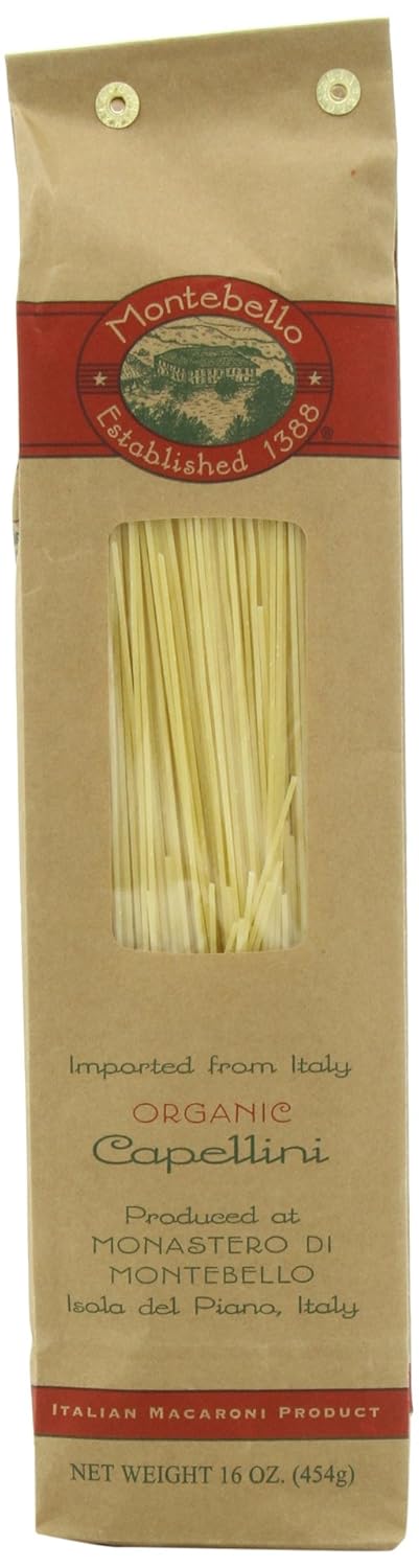 Montebello Organic Capellini, 16 Ounce, 5 Count