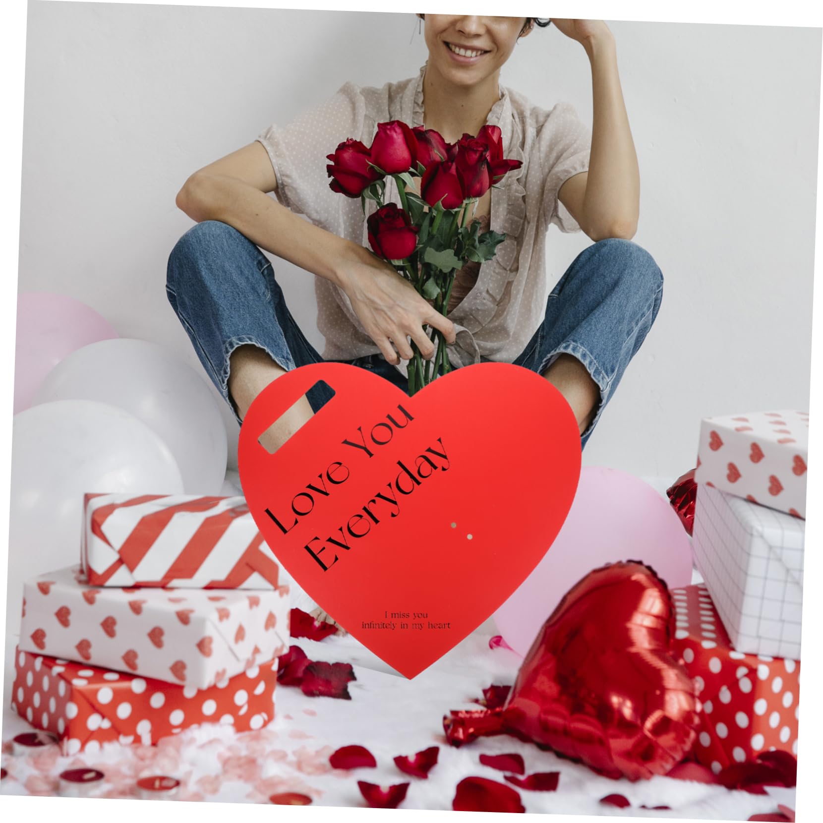 HOMOBABE 20 Pièces Papier de de Rose Forme de Cœur Rouge pour Fournitures pour Mariage et Fête