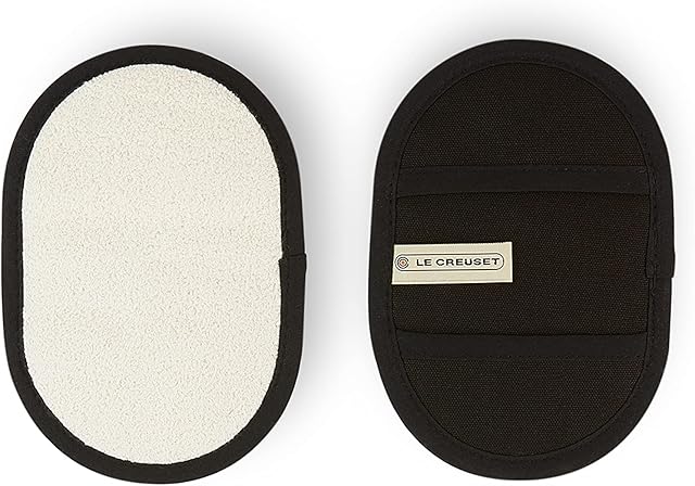 Le Creuset Fingertip Pot Holders, Set of 2, Stain resistant, Plain Black