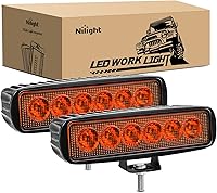 Vista 1 de Nilight Barra de Luz LED Ámbar de 6 Pulgadas 2PCS 18W Spot Conducción Niebla Fila Única Fuera de Carretera Luces de Barco Conducción Parachoques