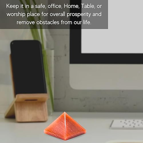 Miniatura 359 de Amazing Gemstone White Agate Snow Quartz Pyramid Crystal Healing Stones - 1" Great Pyramid Figurine of Natural Stone Pyramid for Meditation, Reiki