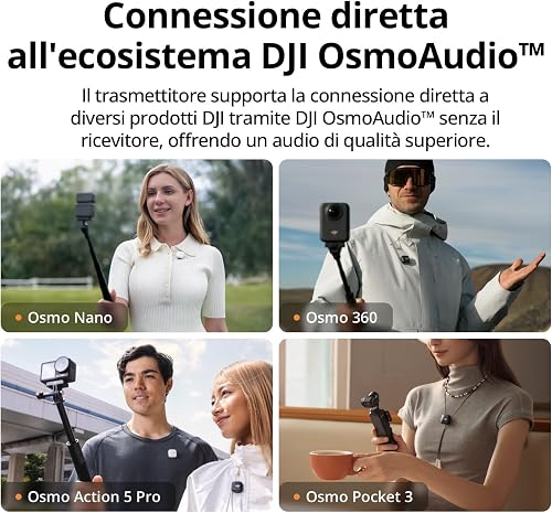 DJI Mic Mini (1 TX + 1 RX), Wireless Lavalier Microphone, Detail-Rich Audio, Noise Cancelling, Automatic Limiting, Wireless Microphone for Camera/iPhone/Android, Vlog, Streaming, 400m Transmission - 5