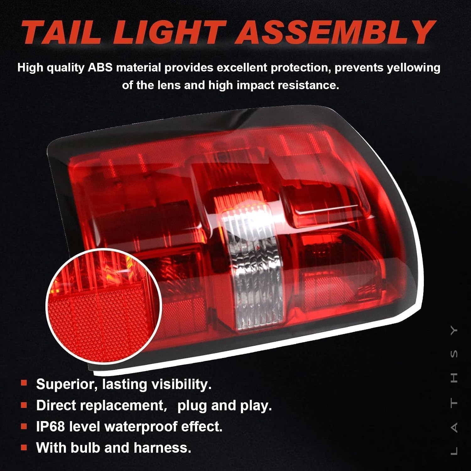 Tail Light Compatible With 2016-2019 GMC Sierra 1500 2500HD Passenger Side