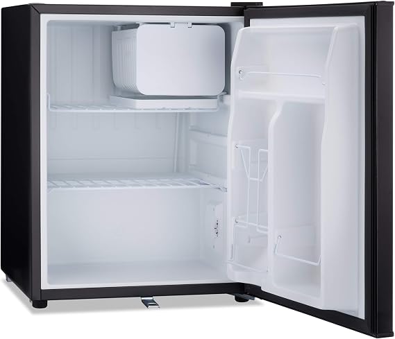 Subcold Eco75 Mini Fridge Black | Table-Top Model | Counter-Top Fridge | Solid Door with Chiller Box | Lock & Key | Energy Efficient (74L, Black) [Energy Class E]