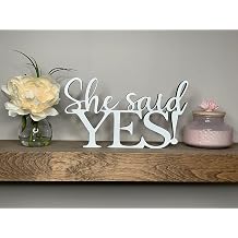 She said YES wooden sign,She Said Yes Engagement Party Decor for Bridal Shower Party Decorations,Photo Prop Backdrop