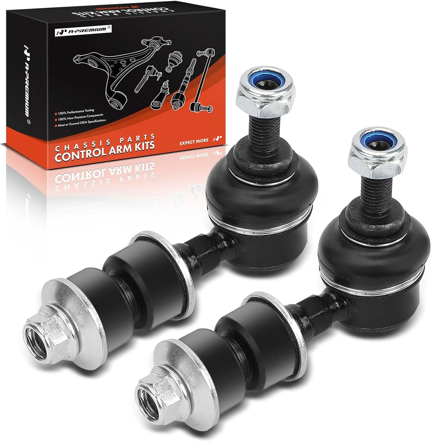 A-Premium Front or Rear Sway Bar Links Stabilizer Bar Link, Compatible with Mitsubishi Eclipse 91-94, 3000GT 91-99, Dodge Stealth 91-96, Suzuki Swift 90-01, Aerio 02-03, Esteem 98-02