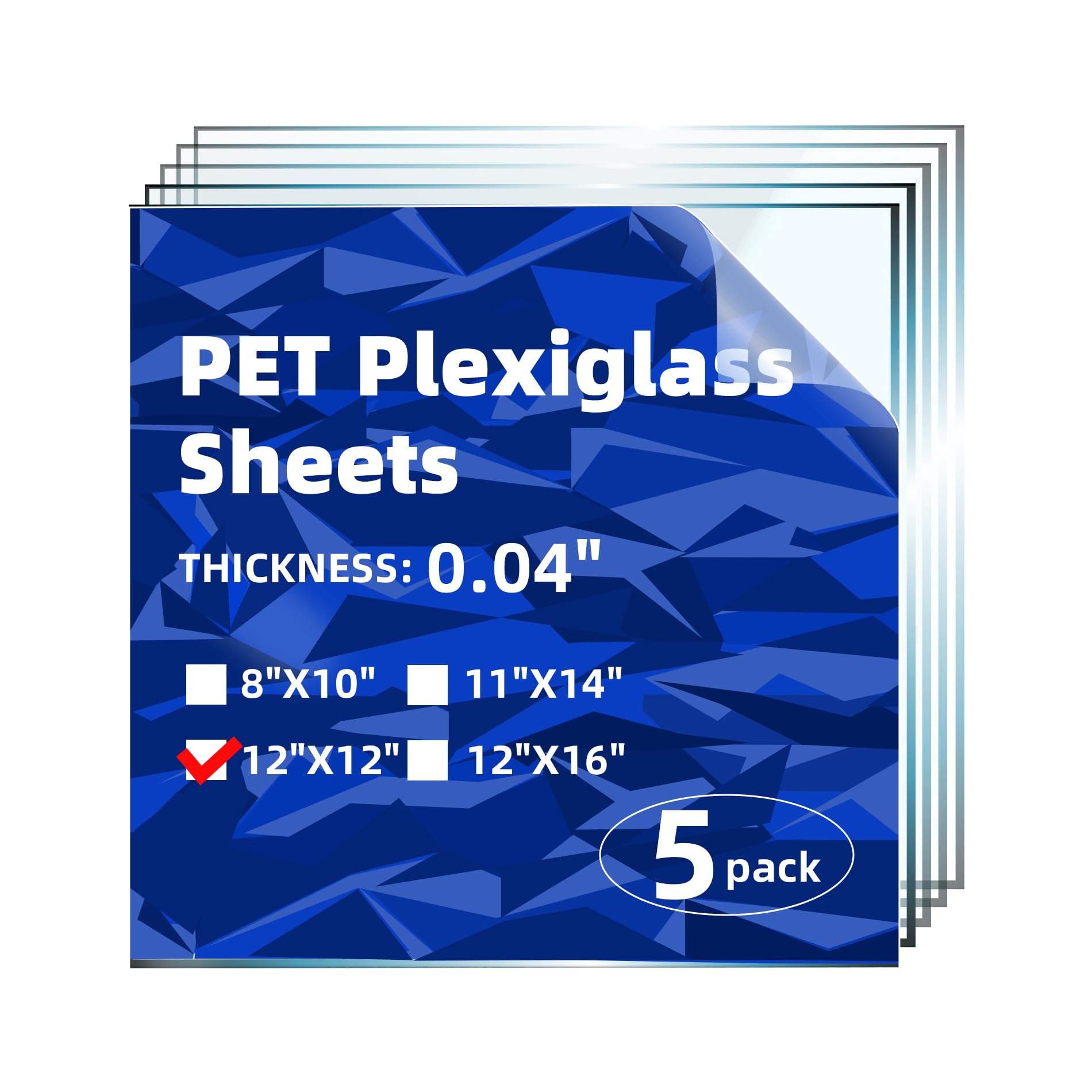 PET Acrylic Sheets - 2 Pack 1/8" Clear Sheets -8