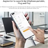 SSK SSD Externe 256GO Disque Portable SSD Cle USB 3.2 Gen 2 Jusqu'à 550 Mo/s, 2 en 1 OTG Solid State Drive 256 GO Double Clé USB A & Type C de PC Mobile Ordinateur Photos Vidéo MacBook Pro Air et Plus - 5