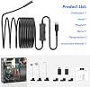 Endoscope Inspection Camera, 1920P Flexible Rigid Endoscope, 8 LED Borescope, USB No WiFi Snake Camera, Waterproof IP67 Tube Sink Pipe Drain Borescope, Android iOS