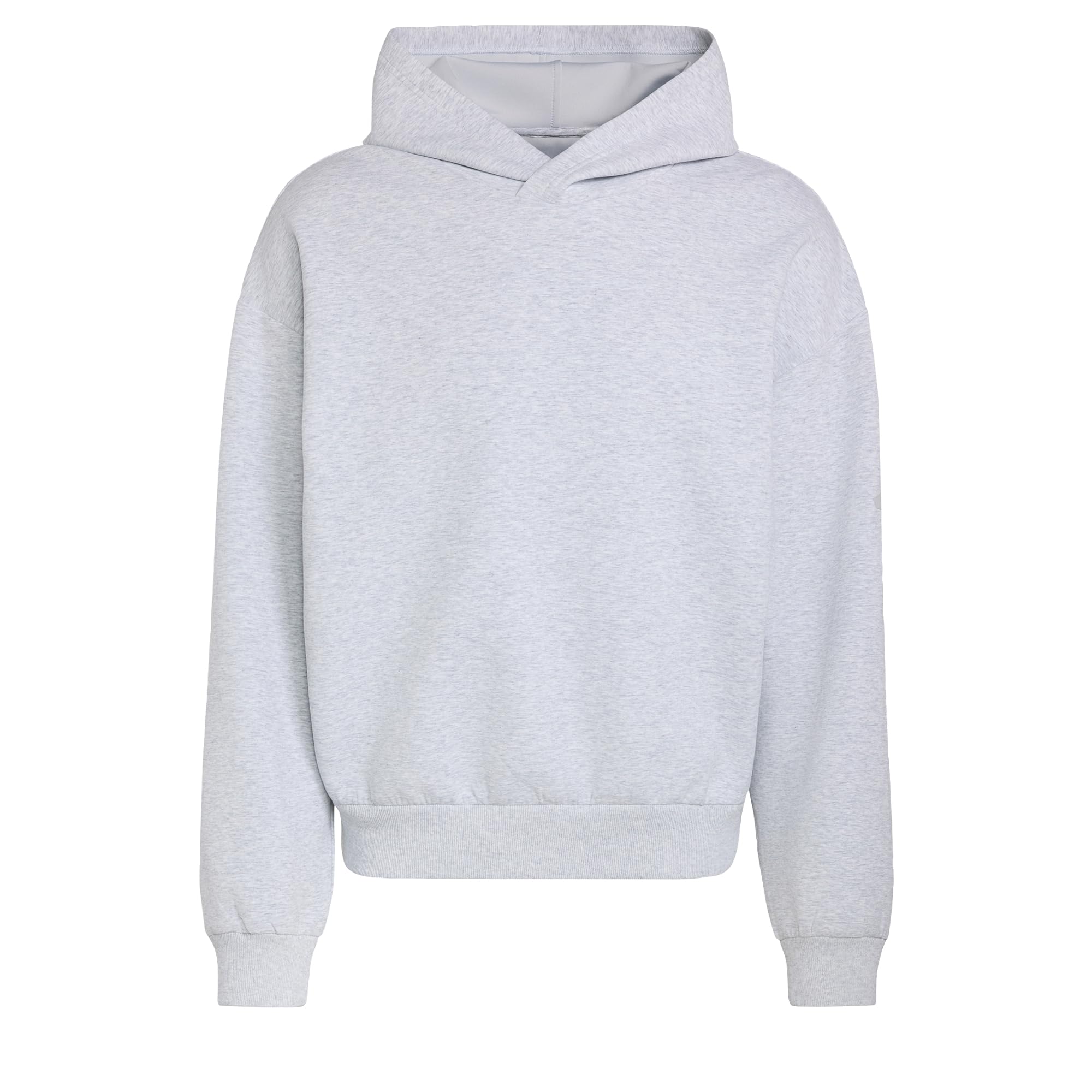 adidas Men's Soft Lux Hoodie Sweatshirt, light grey heather, 3XL