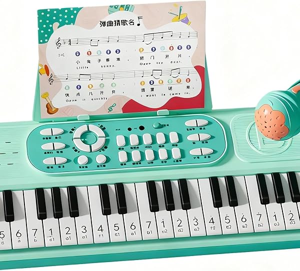 Piano for Kids – 37-Key Rechargeable Music Keyboard with Microphone, 2-Play Modes Electronic Toy Instrument, Educational Musical Toy for Boys & Girls, Christmas Birthday Gift, Early Learning Fun Home - 5