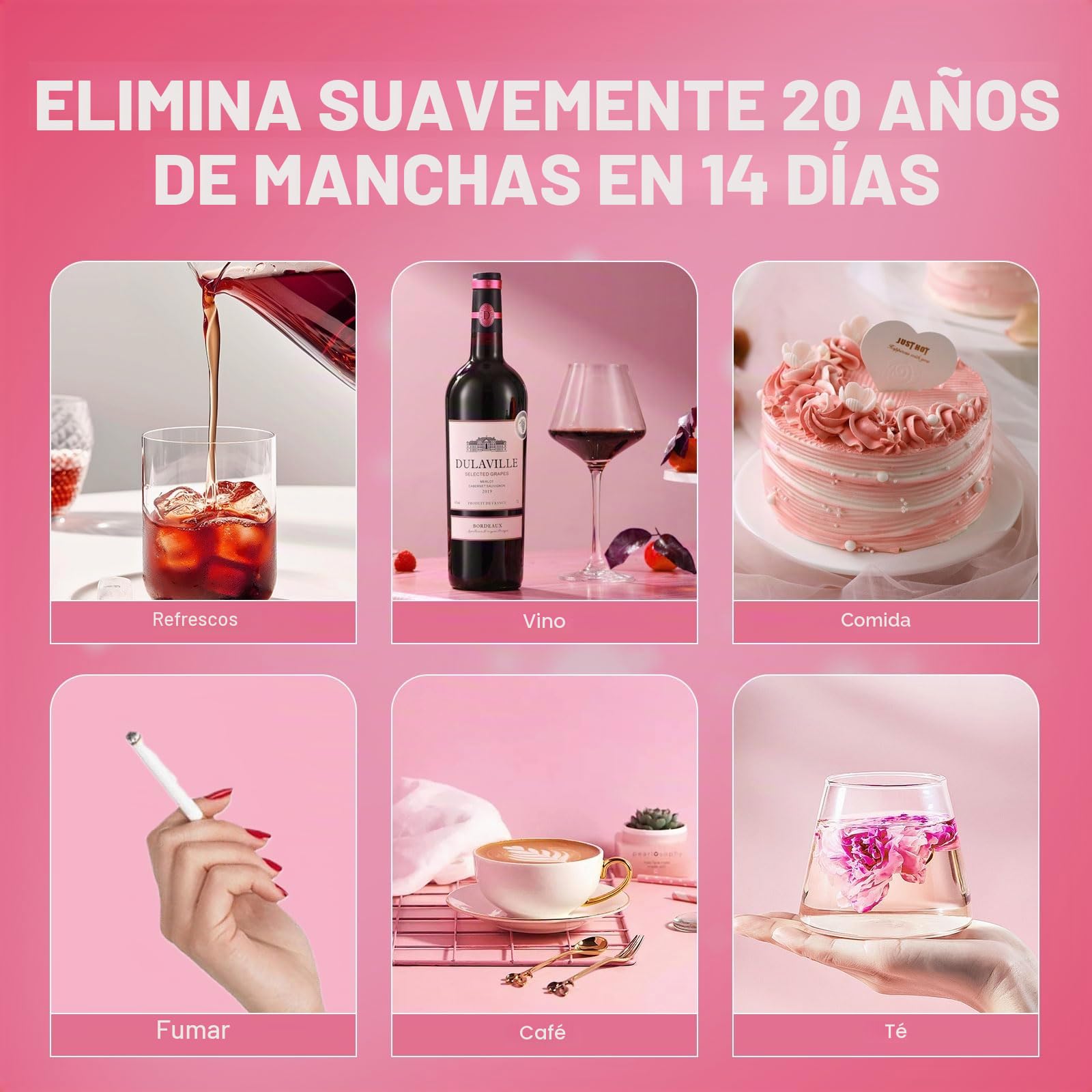 Lápiz Blanqueador Dental + Kit de Blanqueamiento con Férulas Inalámbricas - Eliminación Eficaz de Manchas de Café/Té - 5 Lápices Anti-sensibilidad - Teeth Whitening sin Dolor y Seguro para el Esmalte