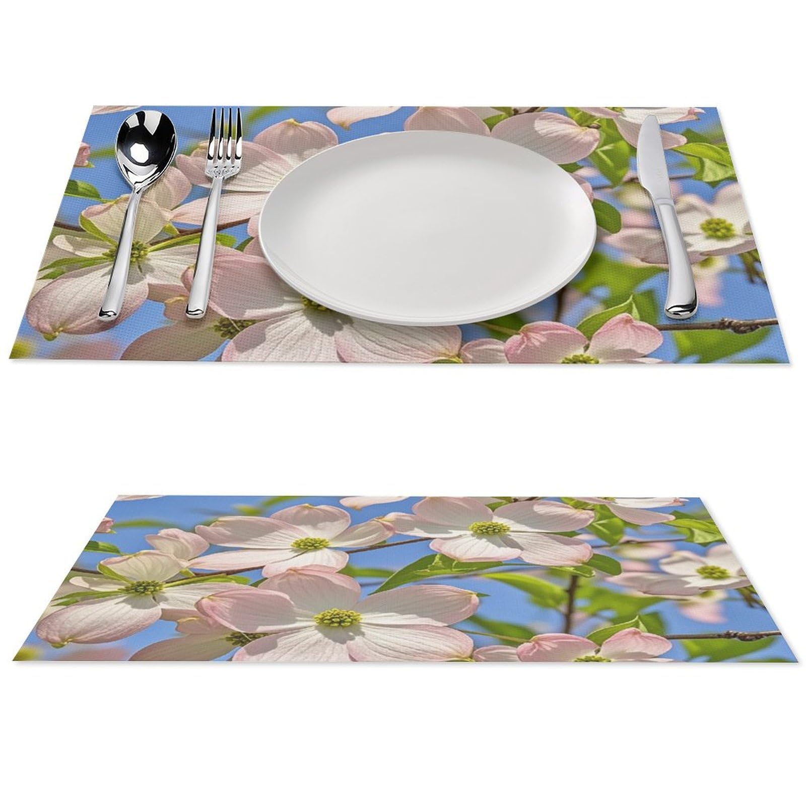 Sets de table antidérapants et résistants à la chaleur en PVC à fleurs lot de 4
