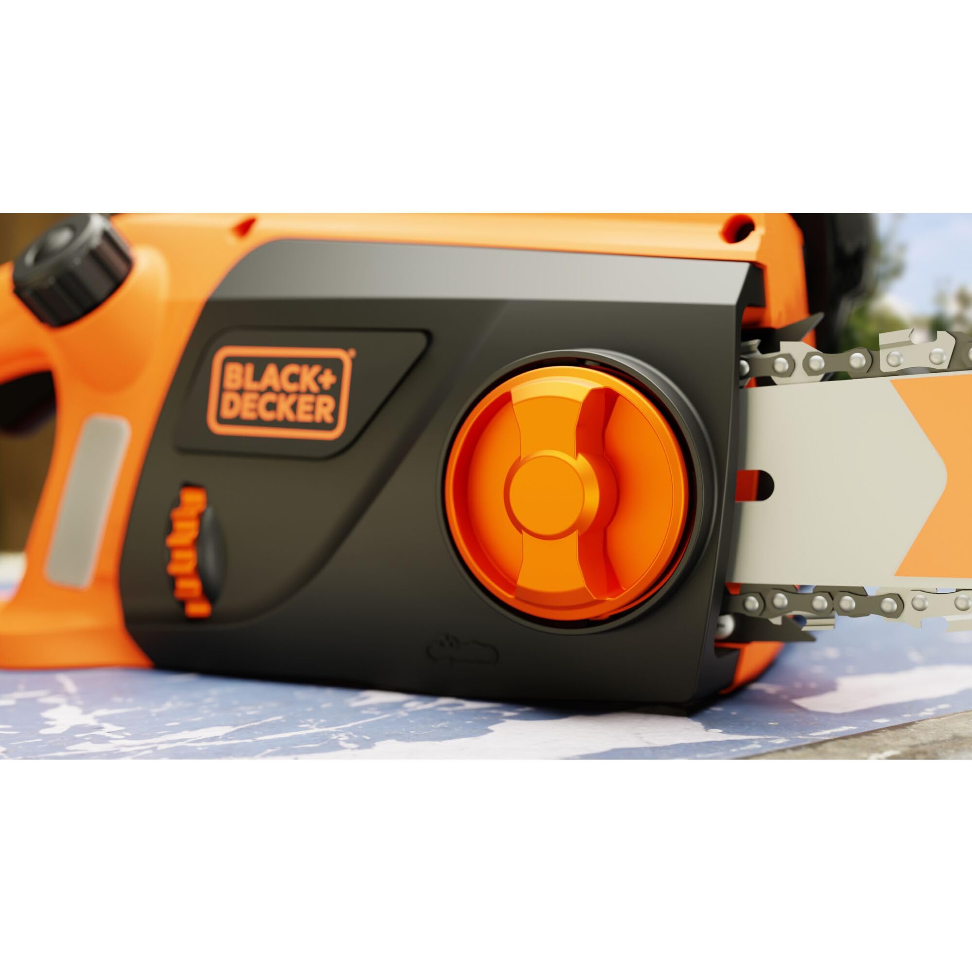 BLACK+DECKER BECS2245-QS Motosierra Eléctrica con Cable 2200 W, Espada de 45 cm, Velocidad de 14.5 m/s, Sistema de Auto-Engrase, Empuñadura Ergonómica y Anti-Vibración, Peso 5.5 kg