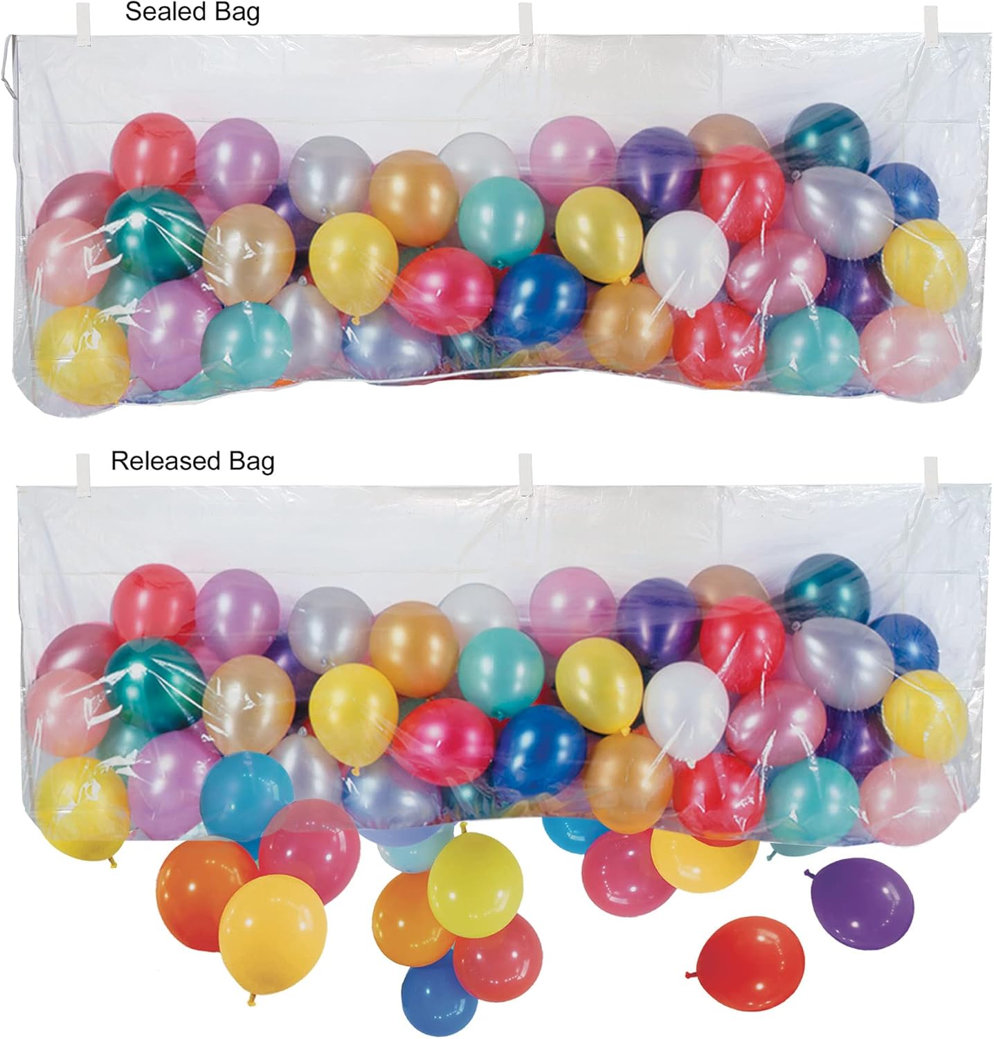 Plastic Balloon Bag w/Balloons Party Accessory (1 count)
