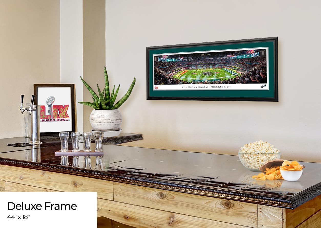 2025 Super Bowl Champions, Philadelphia Eagles - Double Mat, Deluxe Framed Picture by Blakeway Panoramas (44"W x 18"H) - Image 2