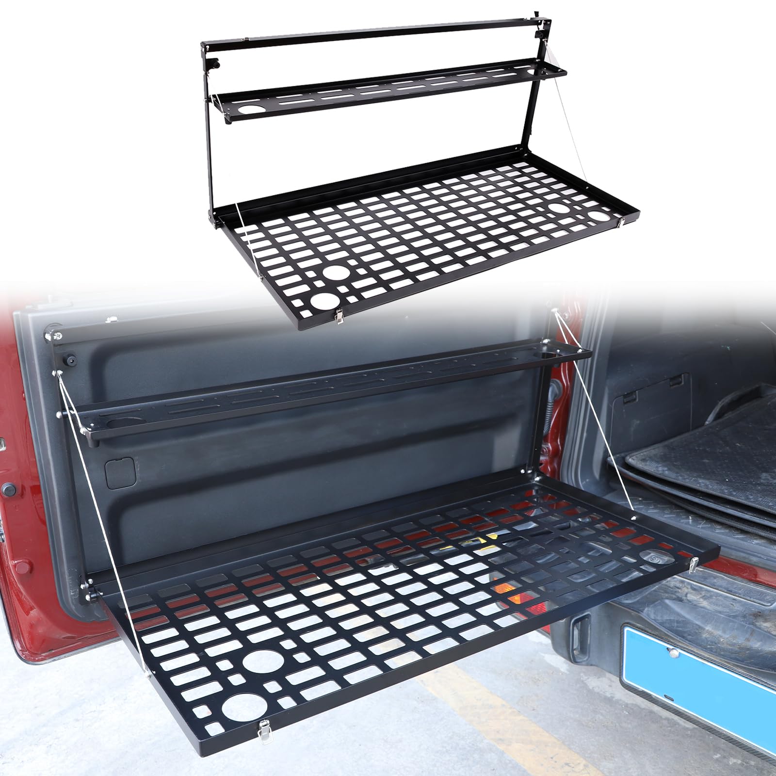 YUECHI For Toyota FJ Cruiser 2007-2021 car center console side outlet storage bag trunk storage box (trunk storage rack)