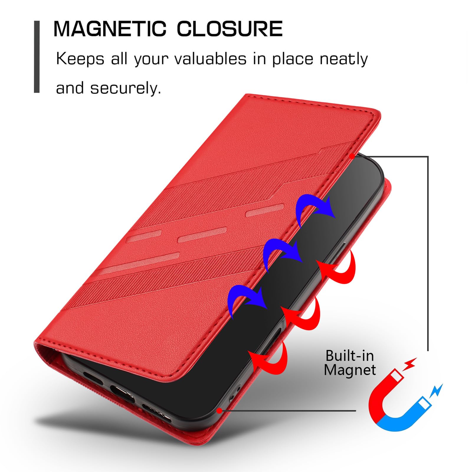 TAUYN Cover Custodia Folio in Pelle per Xiaomi Redmi Note 15 5G/Poco M8 5G, Premium PU/TPU Pelle Flip Antiurto Wallet Case, con Supporto & Porta Carta. Nero