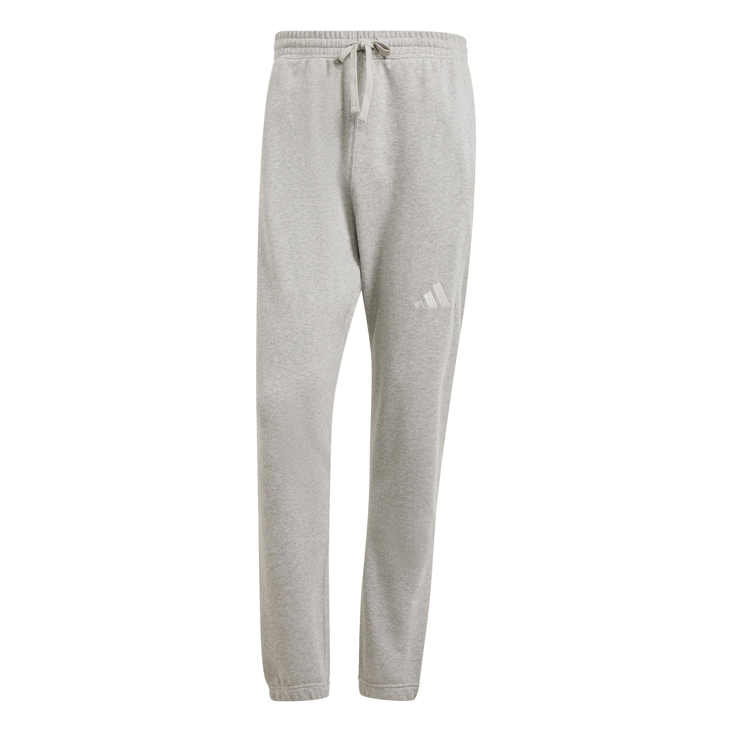 adidas Men's All SZN French Terry Regular Tapered Pant, Medium Grey Heather, XS