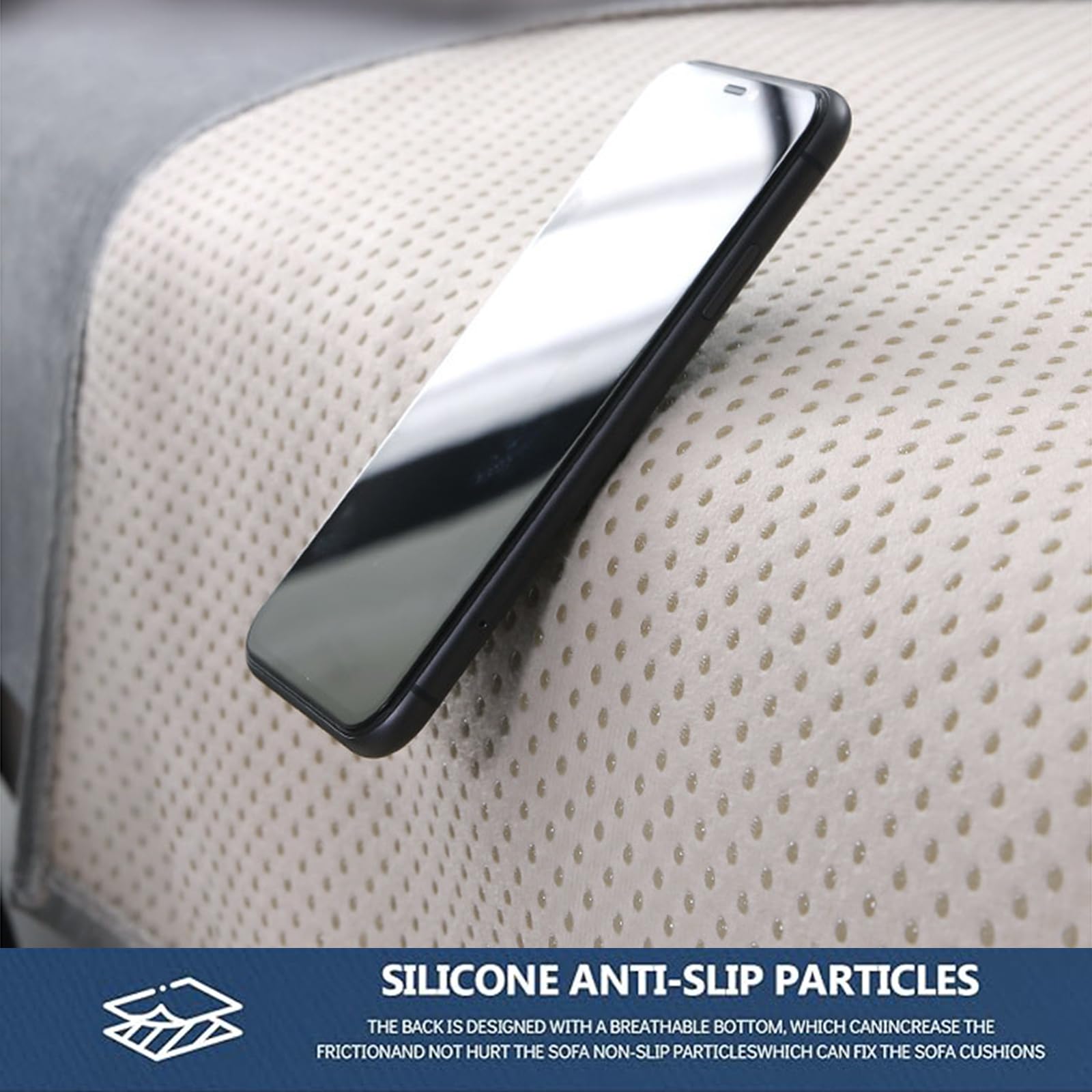 Funda de sofá transpirable antideslizante para chaise lounge, suave y agradable al tacto, resistente a las manchas, moderna funda elástica para sofá de 13 plazas, fácil de limpiar