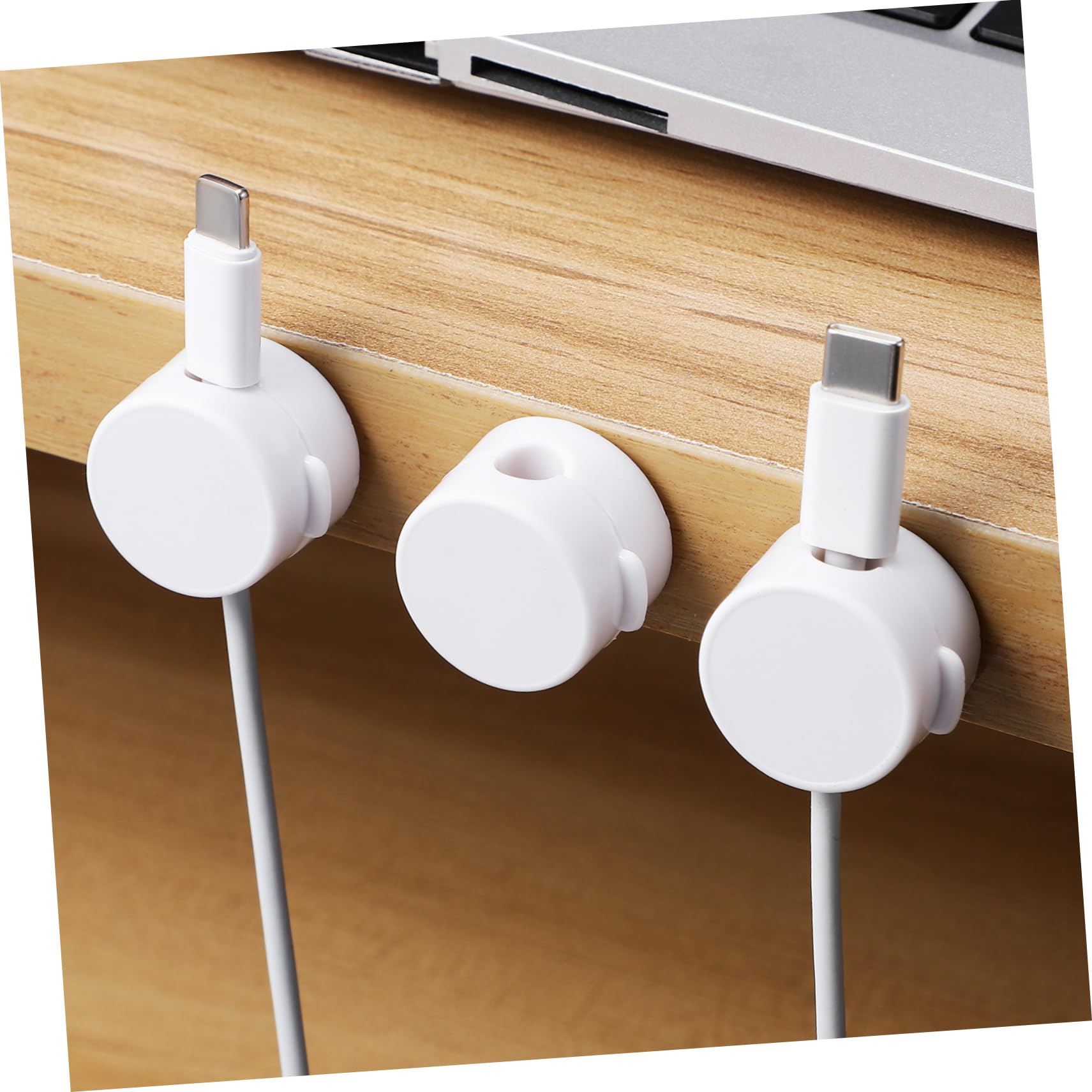 Operitacx 6pezzi Gestione Cavi senza Sforzo Clip Portacavi Magnetiche Organizzatore Cavi di Ricarica Clip Adesive per Design Salvaspazio per Uso su Tavolo Scrivania e Veicoli