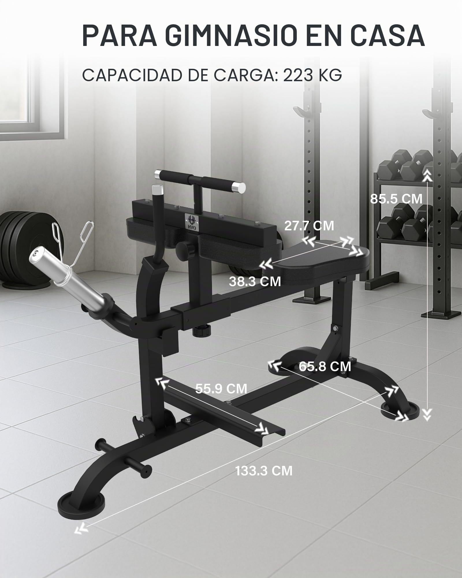 HVO Máquina para pantorrillas sentada: Equipo de Entrenamiento para piernas en casa en posición sentada Seated Calf Raise Machine