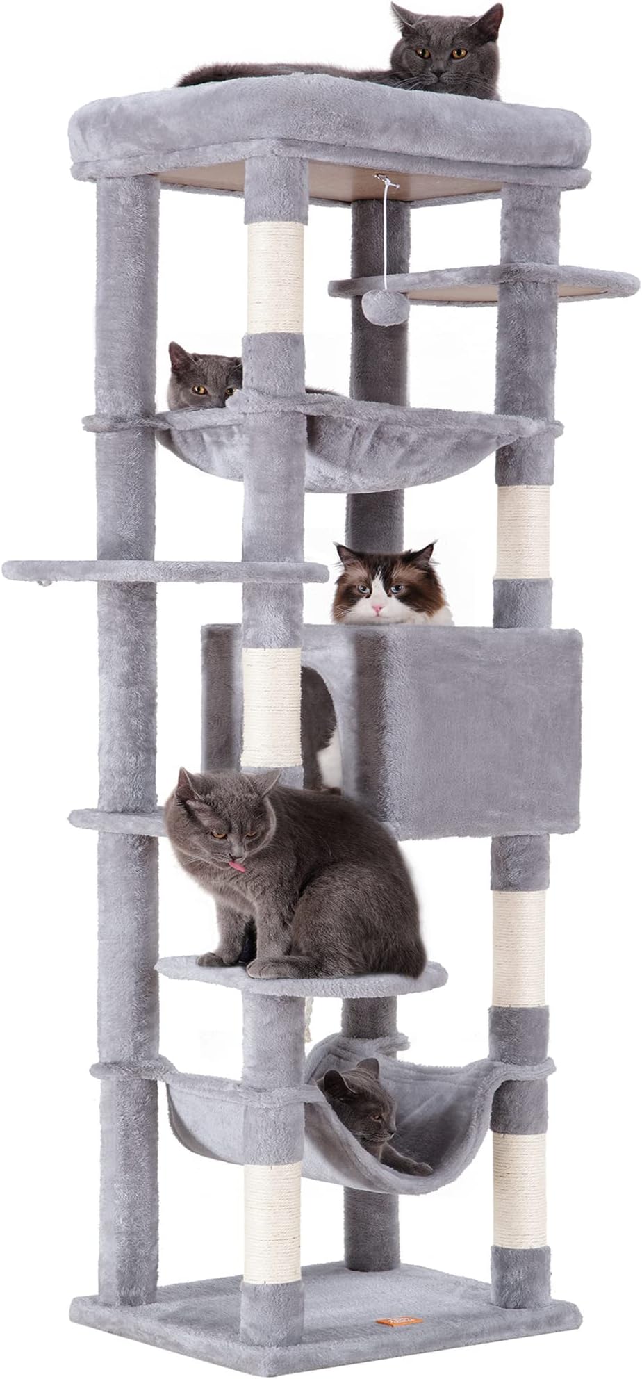 Animaze 6Level Brown Cat Tree, 76" H Pet Supplies