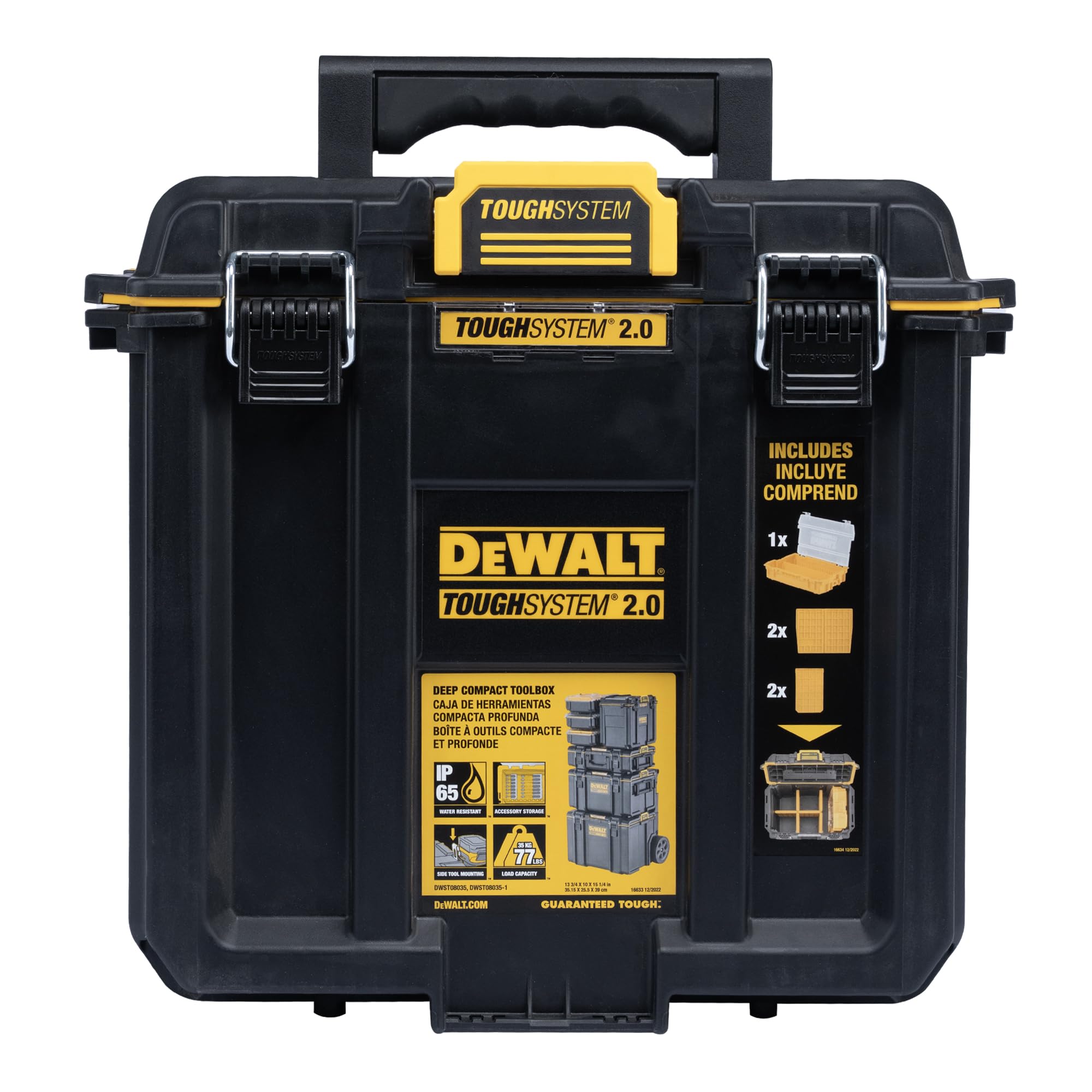 DEWALT TOUGHSYSTEM 2.0 Compact Deep Toolbox DWST08035