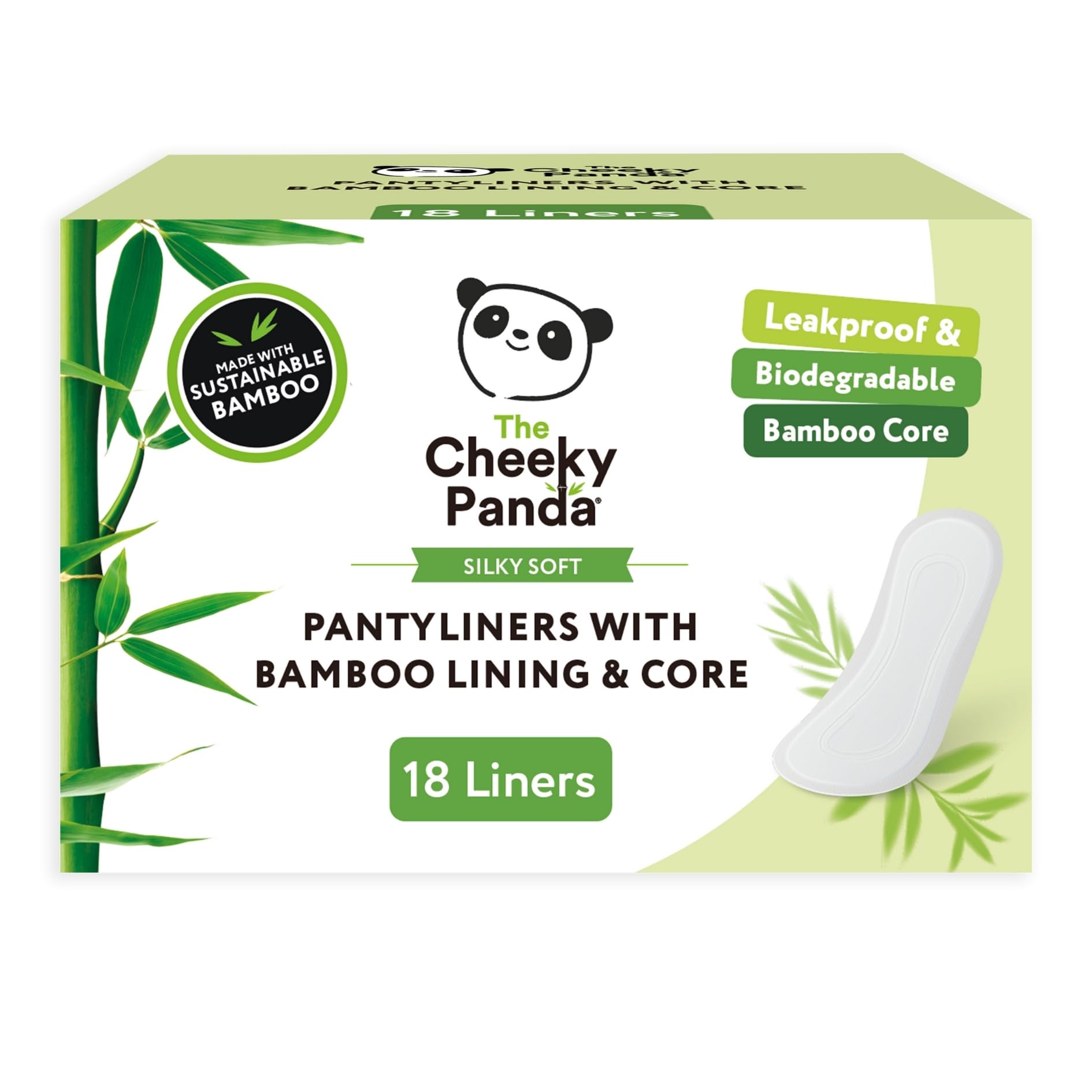 The Cheeky Panda Wkładki higieniczne damskie z bambusa – 18 sztuk