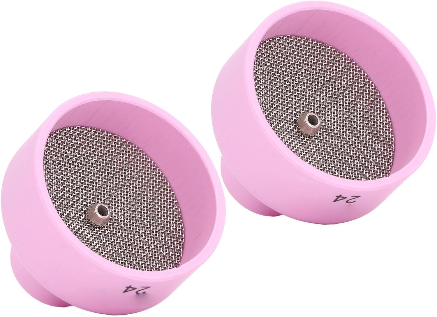 Welding Cup, 2PCS Ceramic Cup #24 White Welding Cup Gas Nozzle 2.4mm Filter Center Hole for WP9 20 25 17 18 26 Welding, Welding Equipment