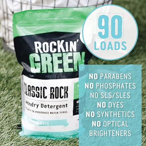 Miniatura 4 de Rockin' Green Detergente para ropa sucia, a base de plantas, detergente en polvo natural para ropa, vegano y biodegradable, seguro para pieles