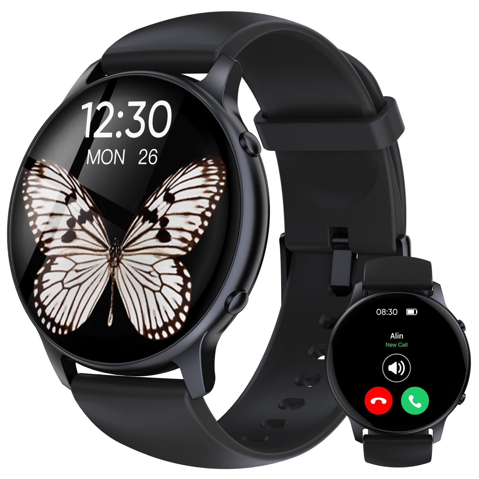 Reloj Inteligente Mujer Hombre - 1,32" Smartwatch Mujer con Llamada Bluetooth,Reloj Deportivo con Podómetro,Notificaciones,100+ Deportes,Pulsómetro,SpO2,Monitor de Presión/Sueño,para Android IOS